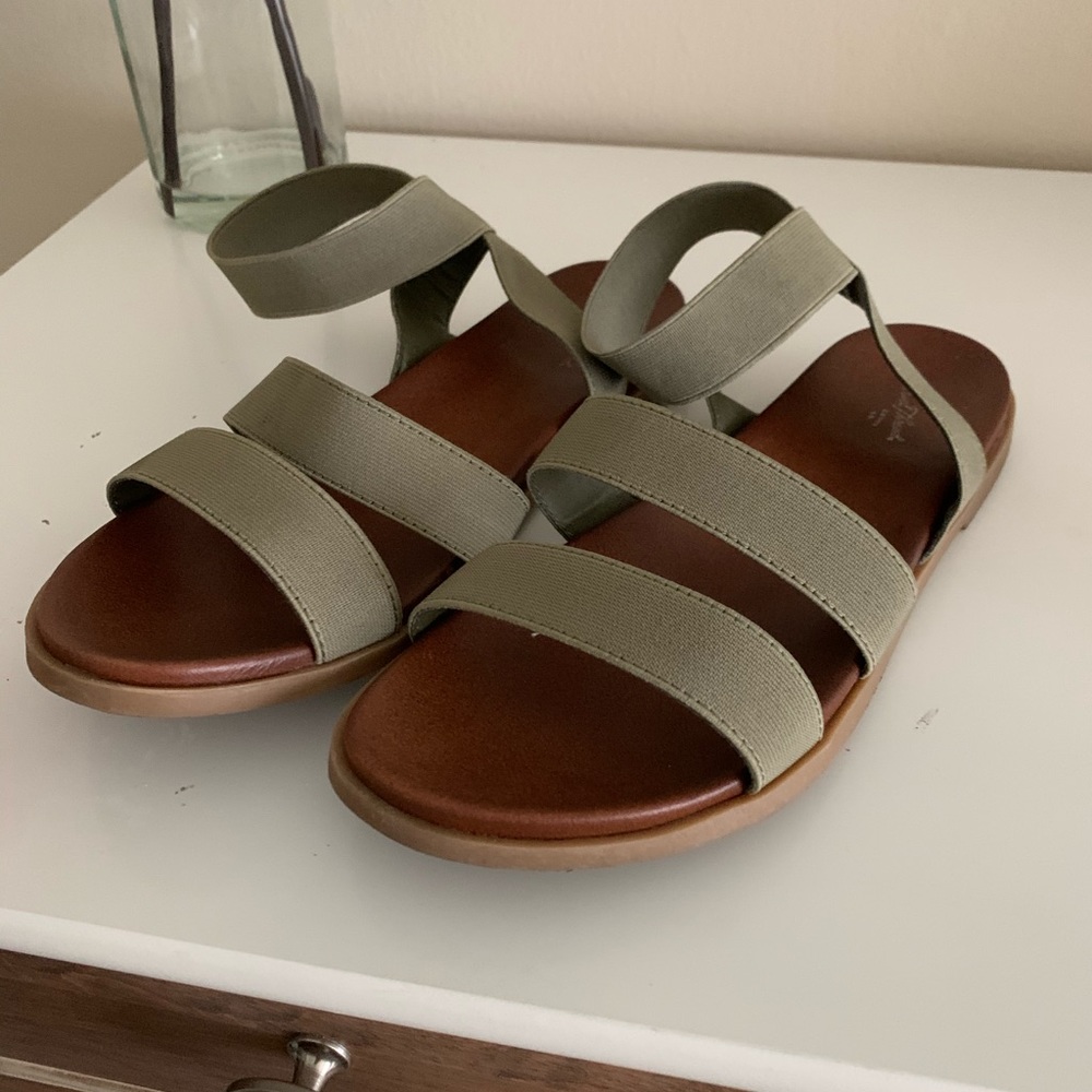 Olive green sandals
